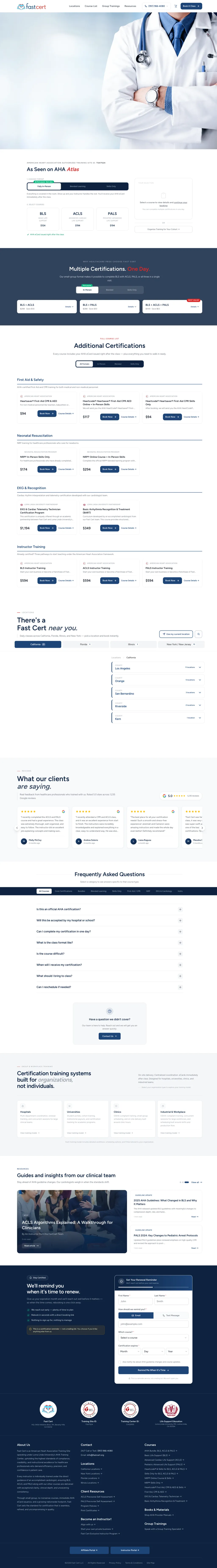 FastCert website